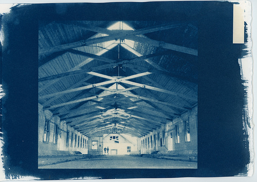 Sedro Wolley Barn, Cyanotype Print